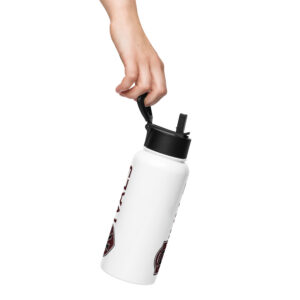 Rivals Stainless steel water bottle with a straw lid